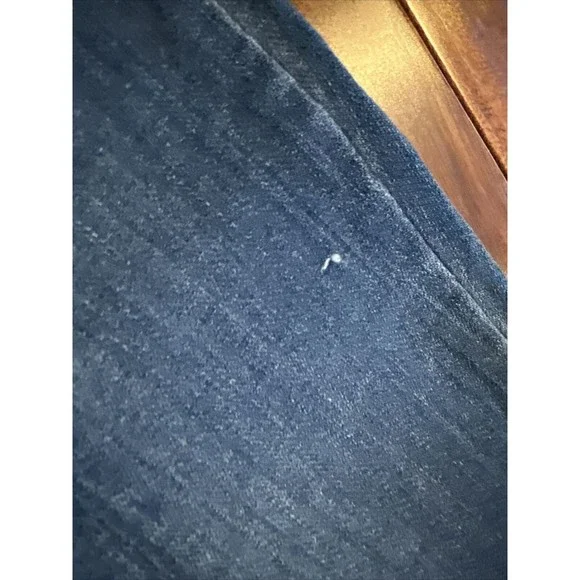 Eva Longoria Flare Distressed Slit Women’s Blue Denim Jeans Size 12 - Picture 8 of 16